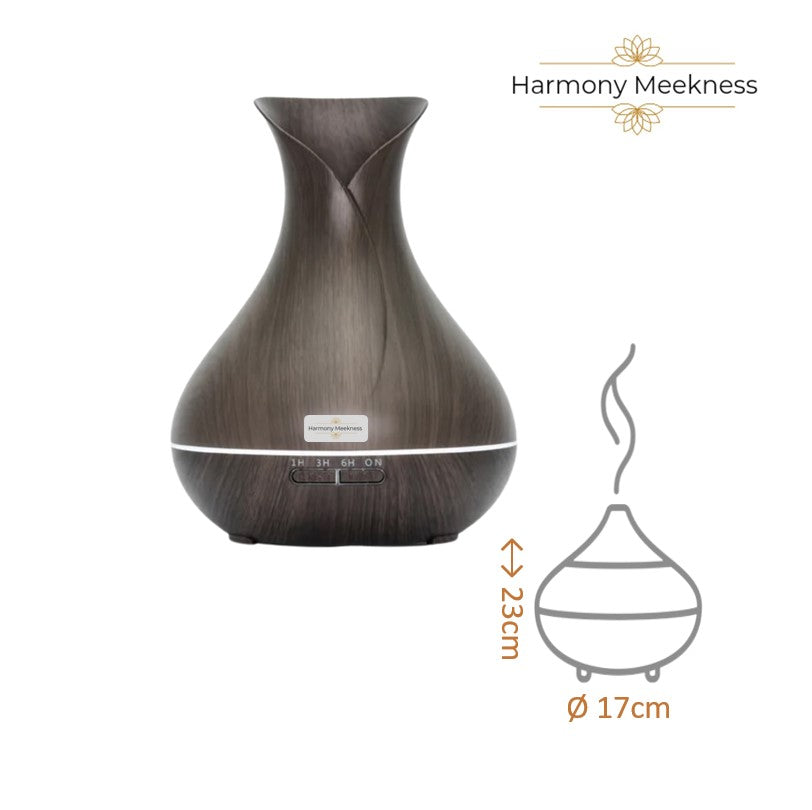Etherische olie Diffuser | Blissfull breeze | 550ml | Donker bruin