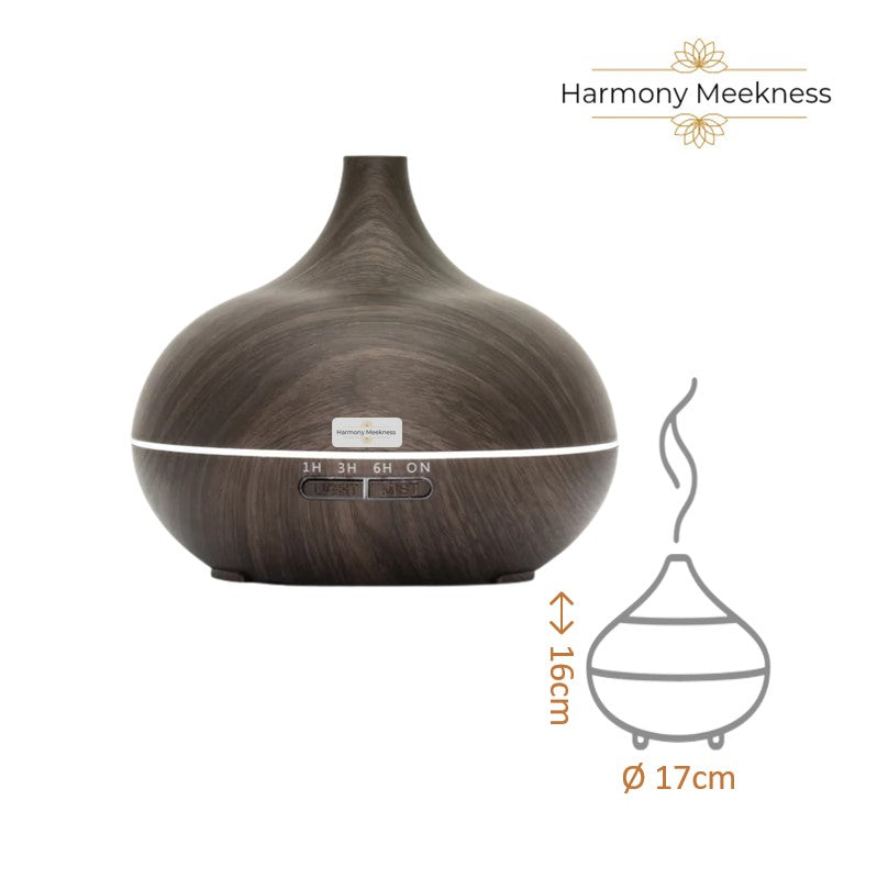 Etherische olie Diffuser | Natural mist | 550ml | Donker bruin