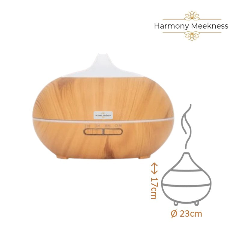Etherische olie Diffuser | Harmony mist | 550 ml Licht bruin