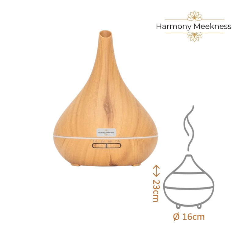 Etherische olie Diffuser | Zen mist | 350ml | Licht bruin