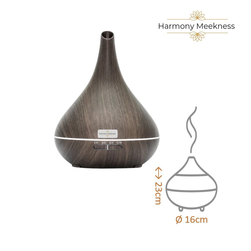 Etherische olie Diffuser | Zen mist | 350ml | Donker bruin