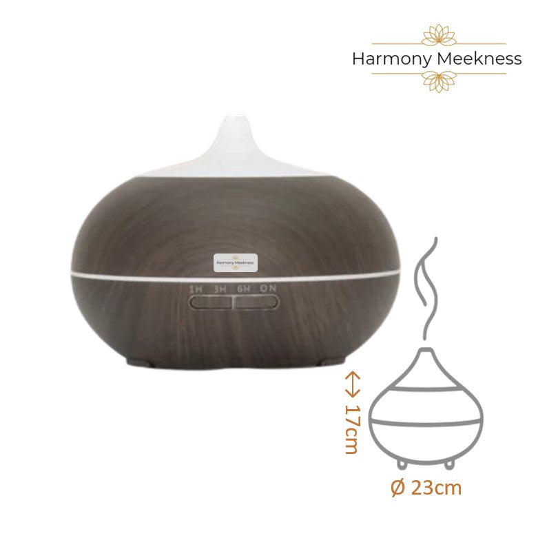 Etherische olie Diffuser | Harmony mist | 550 ml Donker bruin