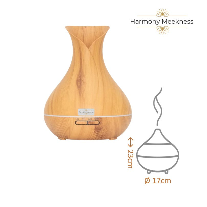 Etherische olie Diffuser | Blissfull breeze | 550ml | Licht bruin